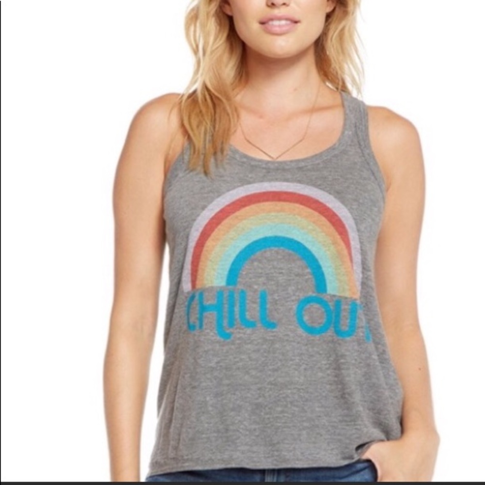 Chaser Rainbow Chill Out Racerback Tank Top